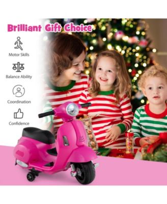 Kids Ride on Motorcycle Licensed Vespa with LED Headlight and Horn Sound