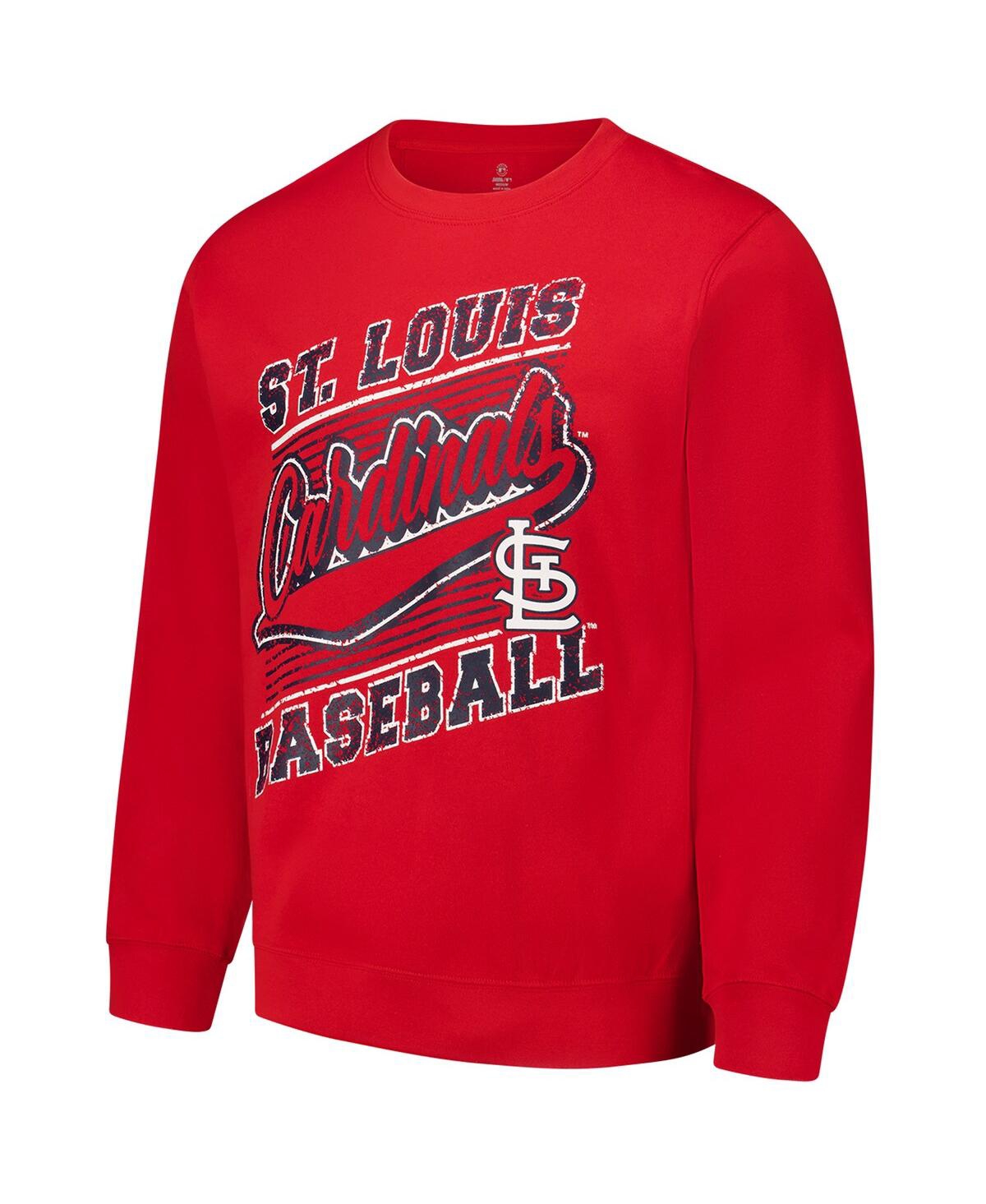 Shop Stitches Men's Red St. Louis Cardinals Pullover Sweatshirt