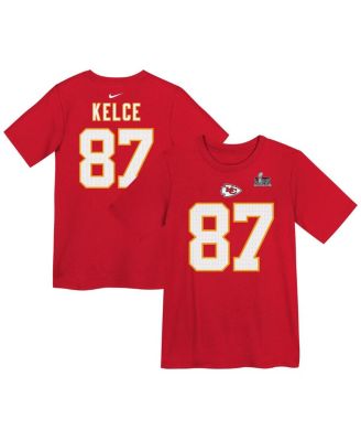 Nike - Preschool Travis Kelce Red Kansas City Chiefs Super Bowl LIX Player Name Number T-Shirt