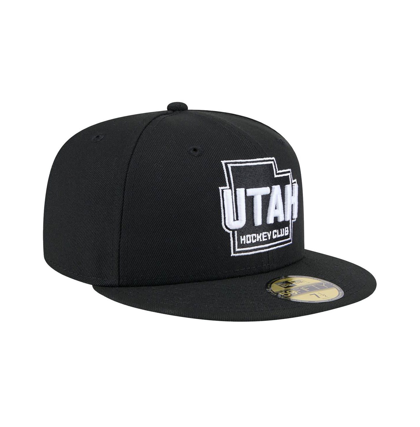 Мужская кепка New Era Black Utah Hockey Club State Shape 1st Season 59FIFTY Fitted Hat — фото 4