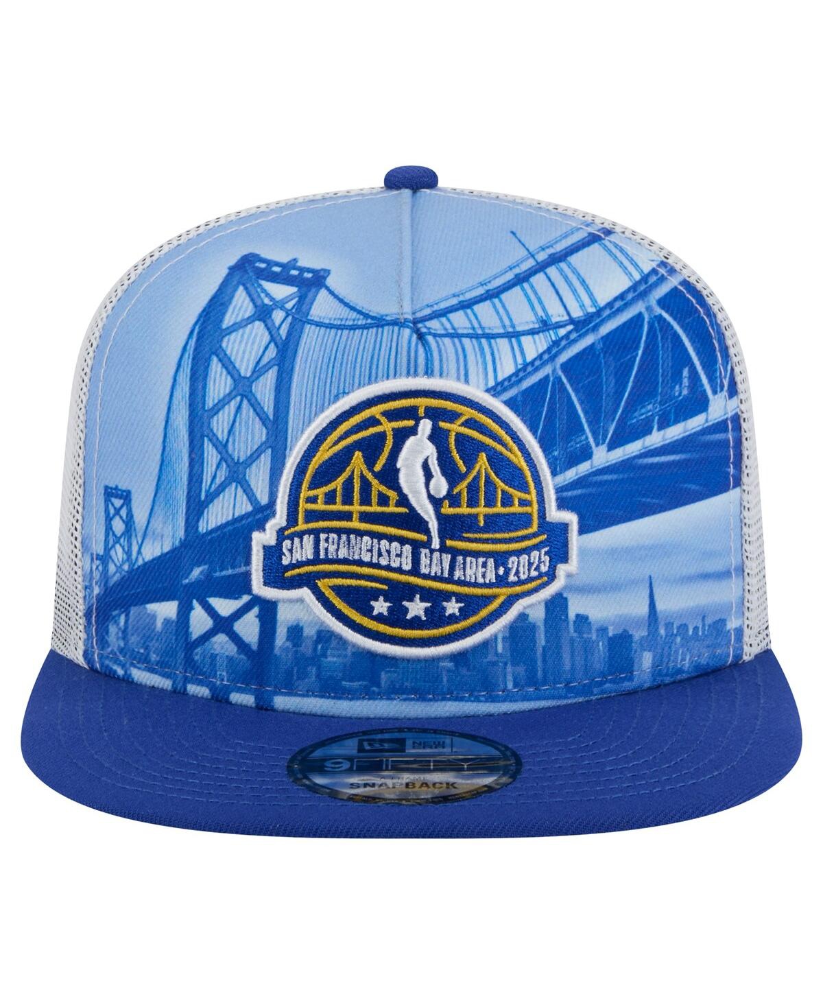 New Era Men's White/royal 2025 Nba All-star Game Scenic Golden Gate A-frame 9fifty Snapback Hat In White,royal