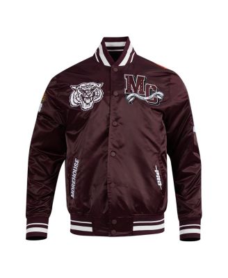 Men's Wine All Star x HBCU Classic Full-Snap Satin Jacket