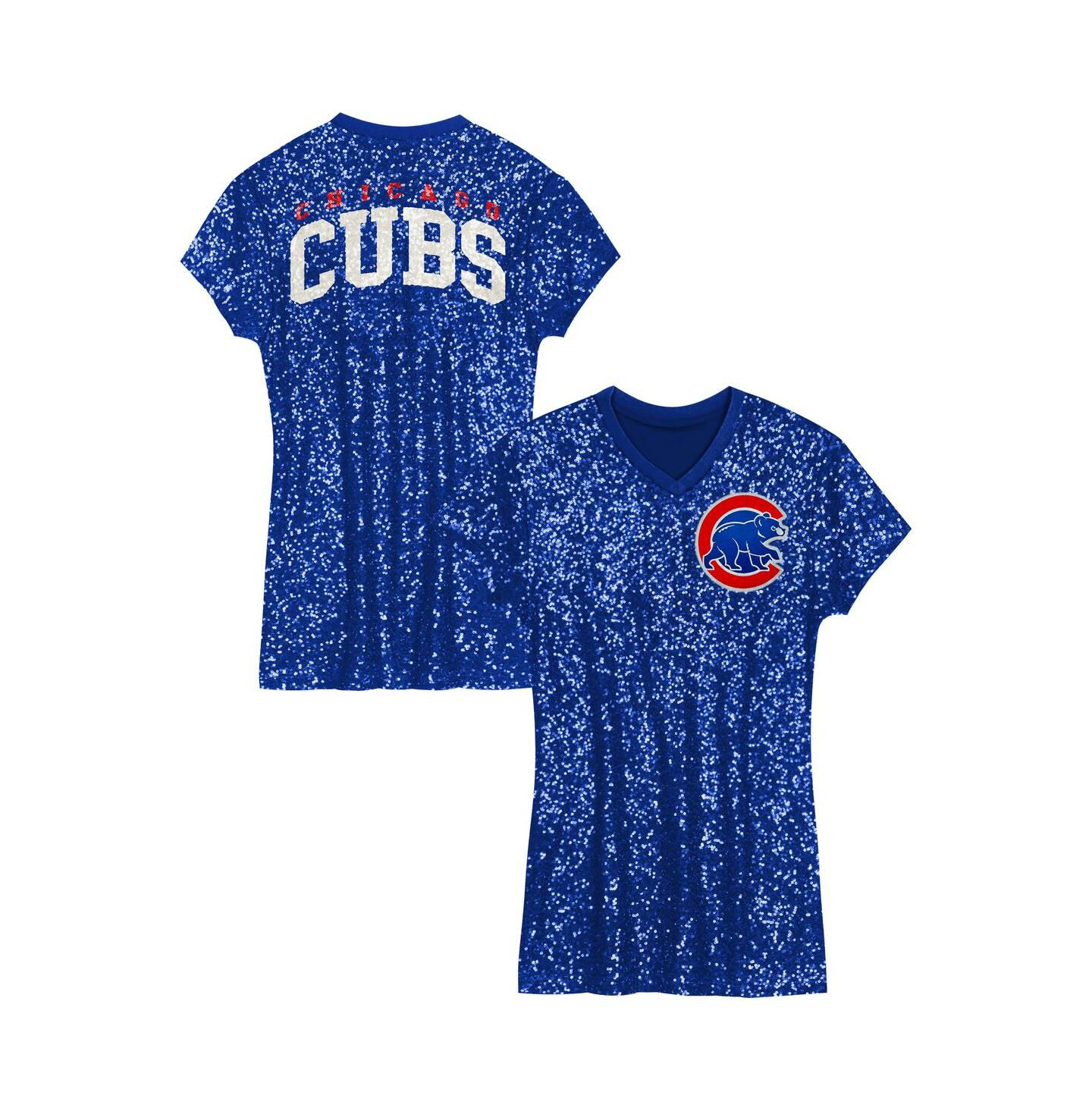 Платье Outerstuff Royal Chicago Cubs Sequin V-Neck Dress для девочек — фото 1
