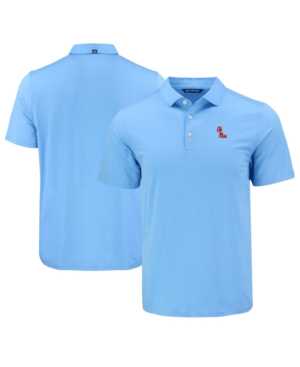 Men's Powder Blue Ole Miss Rebels Coastline Epic Comfort Eco Polo Shirt - Powder Blue
