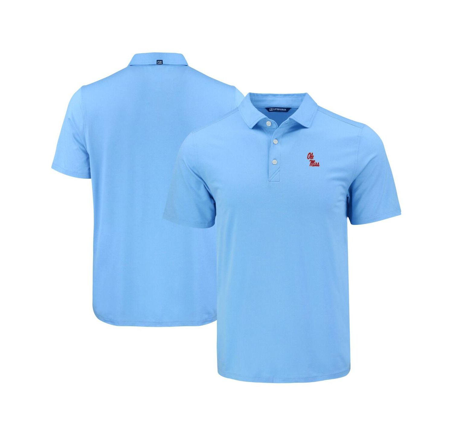 Men's Powder Blue Ole Miss Rebels Coastline Epic Comfort Eco Polo Shirt