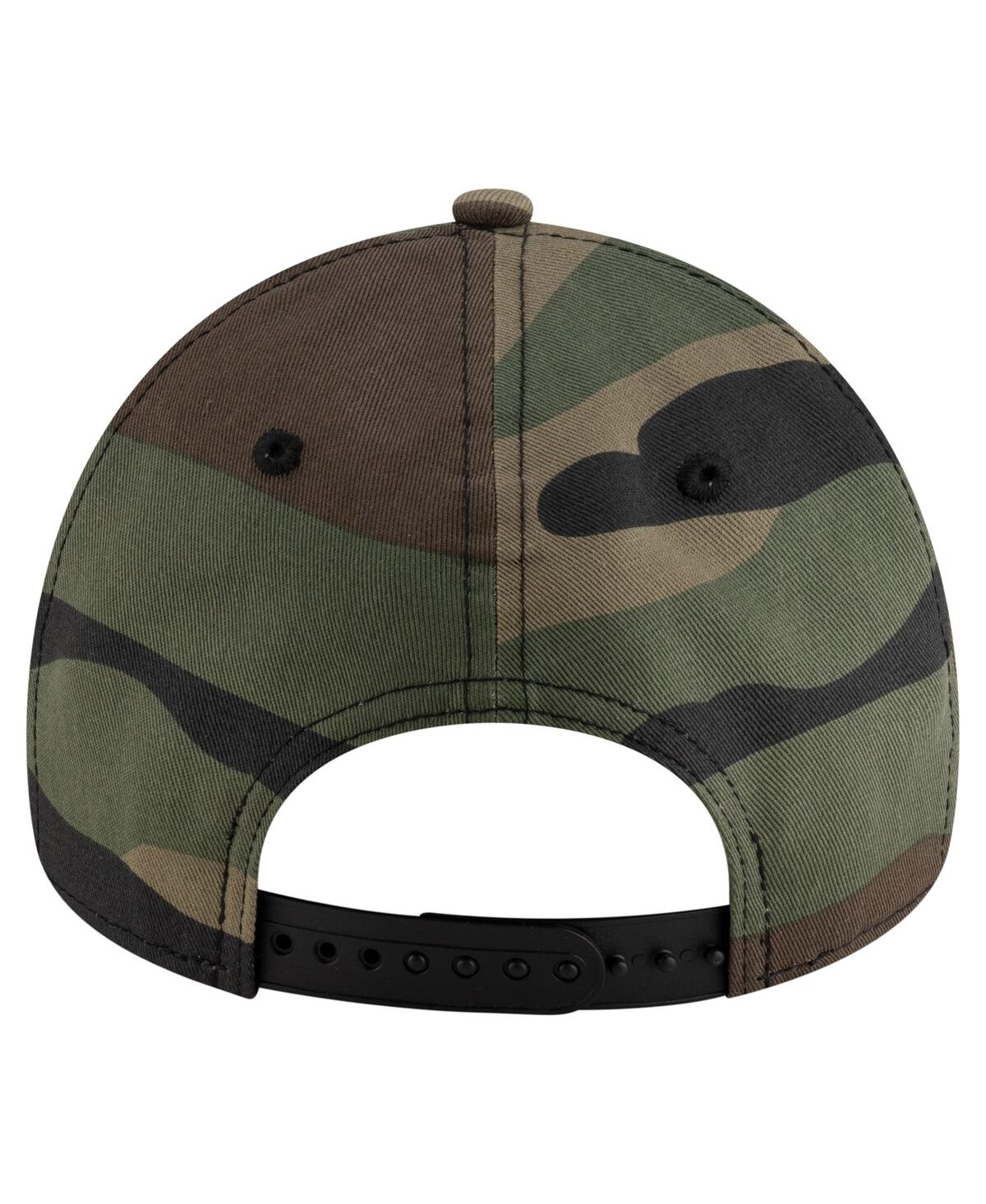 NEW ERA MEN'S CAMO TEXAS RANGERS WOODLAND TEAM POP 9FORTY A-FRAME ADJUSTABLE HAT 