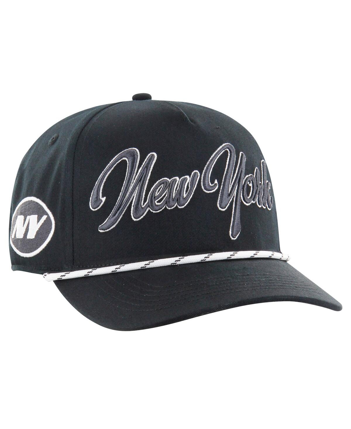 Shop 47 Brand Men's Black New York Jets Overhand Speckle Hitch Adjustable Hat