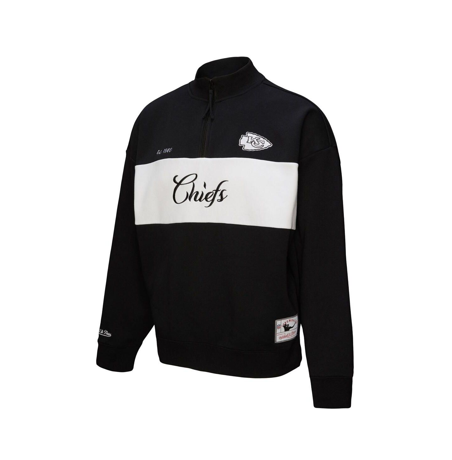 Женская куртка Mitchell & Ness Black Kansas City Chiefs Quarter-Zip — фото 3