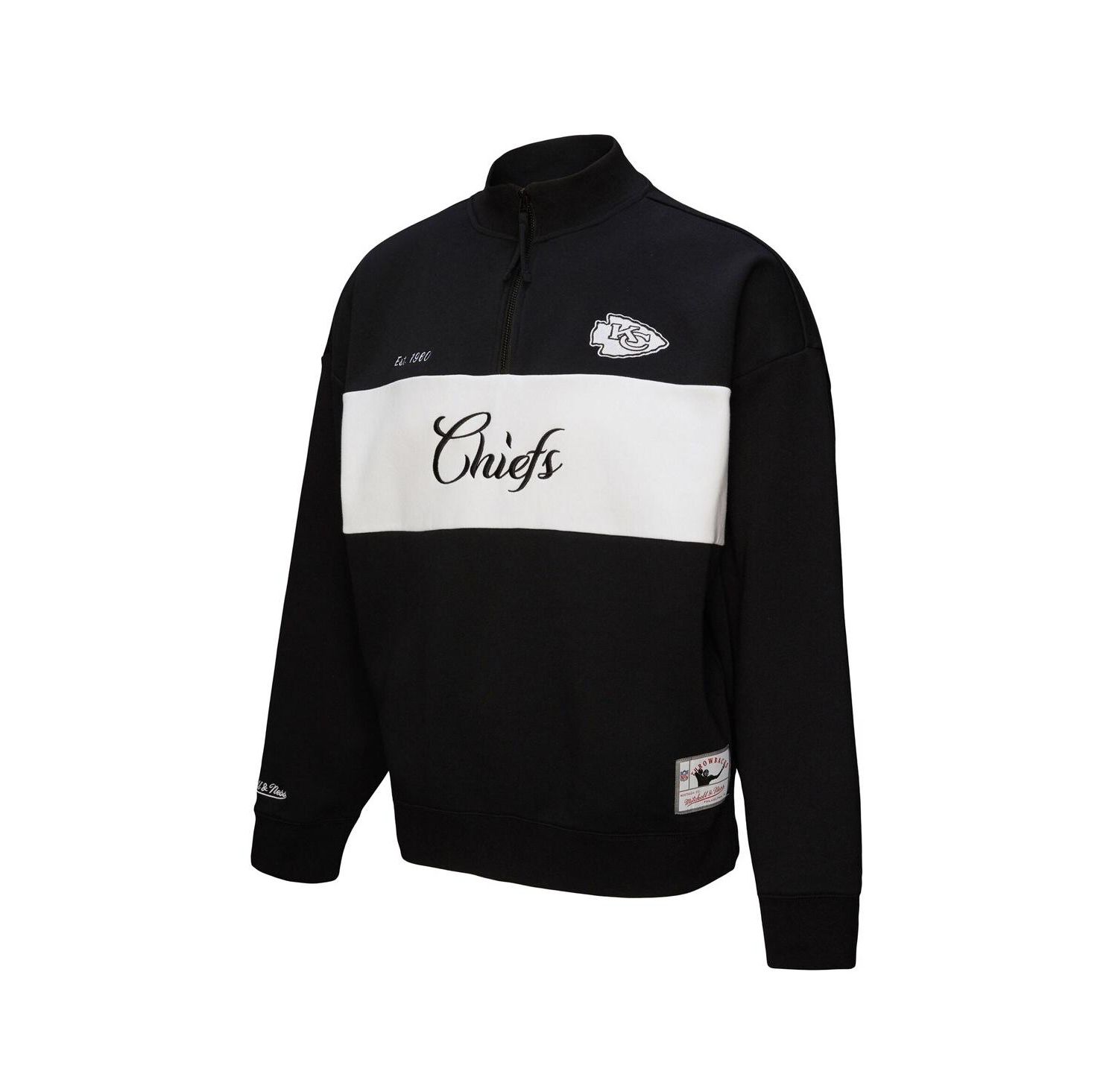 Women's Black Kansas City Chiefs Quarter-Zip Jacket