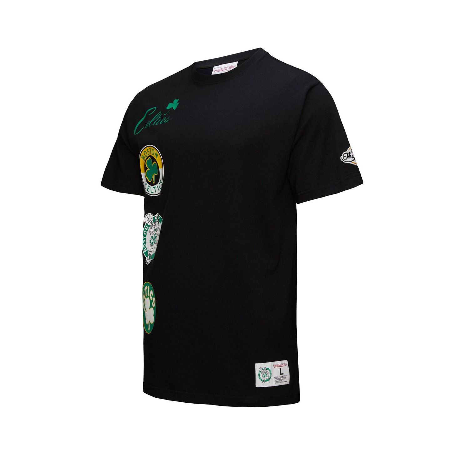 Men's Black Boston Celtics Black Out Collection Vintage Premium T-Shirt