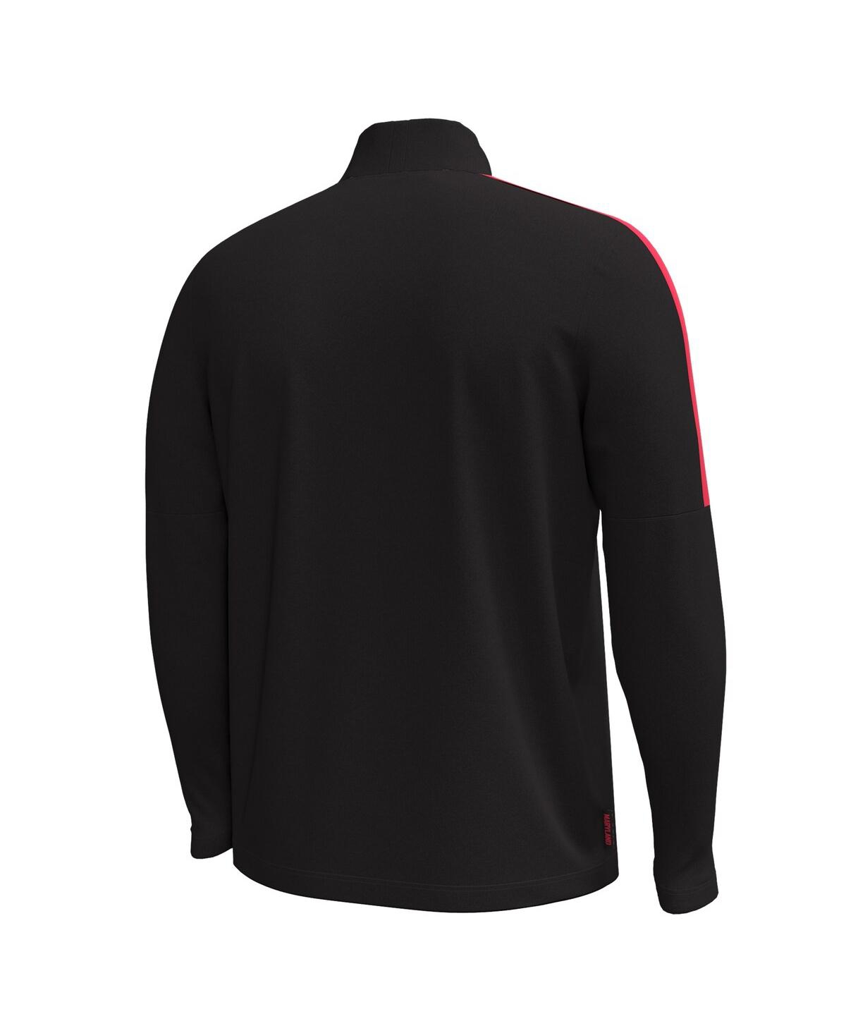 UNDER ARMOUR MEN'S BLACK MARYLAND TERRAPINS PLAYOFF PERFORMANCE QUARTER-ZIP JACKET 