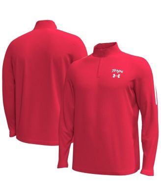 Under Armour - Men's Red Maryland Terrapins Playoff Performance Quarter-Zip Jacket