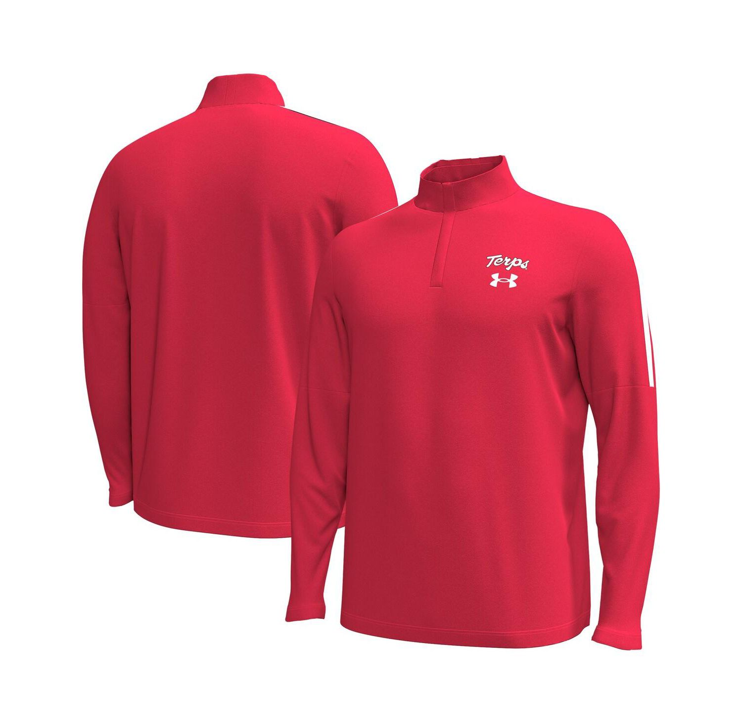 Men's Red Maryland Terrapins Playoff Performance Quarter-Zip Jacket