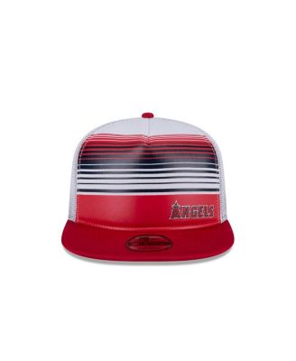 Men's Red Los Angeles Angels Team Horizon 9FIFTY A-Frame Trucker Snapback Hat