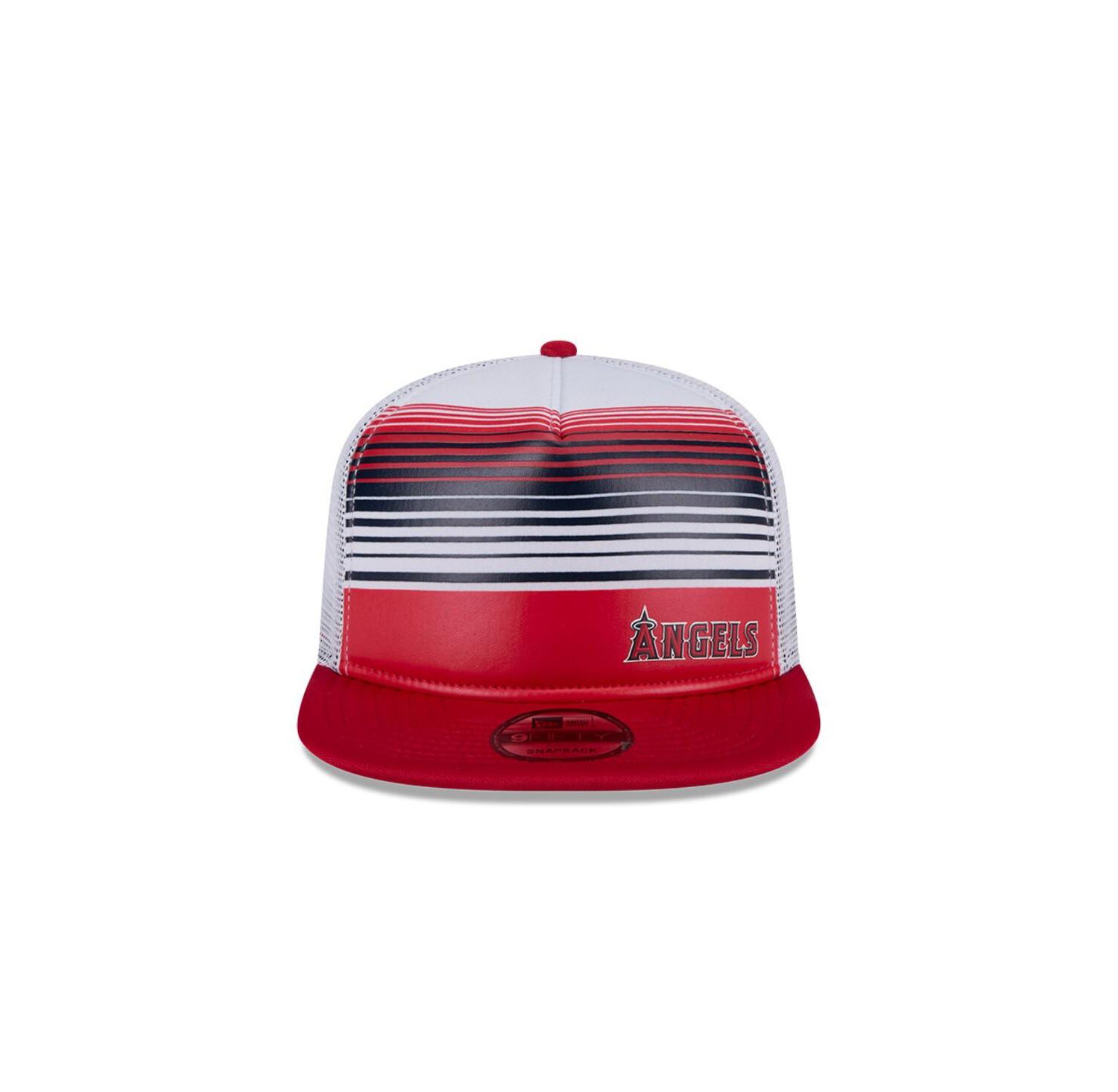 Men's Red Los Angeles Angels Team Horizon 9FIFTY A-Frame Trucker Snapback Hat