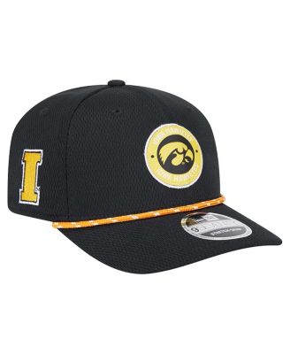 New Era - Men's Black Iowa Hawkeyes COOLERA 9SEVENTY Rope Stretch-Snap Hat
