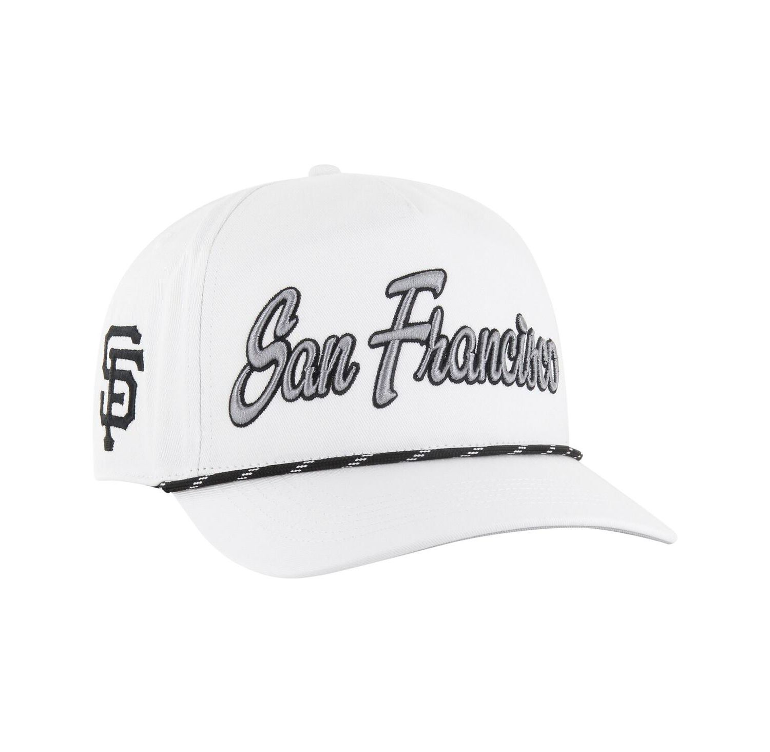 Men's White San Francisco Giants Overhand Speckle Hitch Rope Adjustable Hat