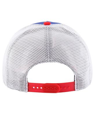 Men's Royal Chicago Cubs Gridiron Super Stripe Relaxed Trucker Hitch Adjustable Hat