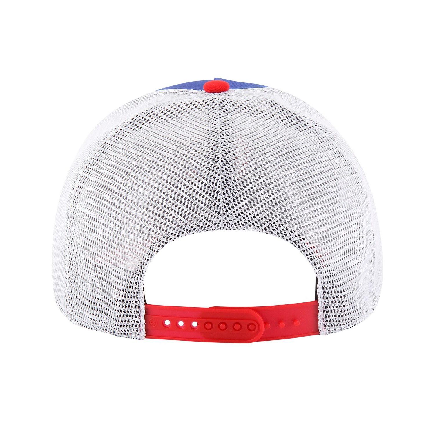 Men's Royal Chicago Cubs Gridiron Super Stripe Relaxed Trucker Hitch Adjustable Hat