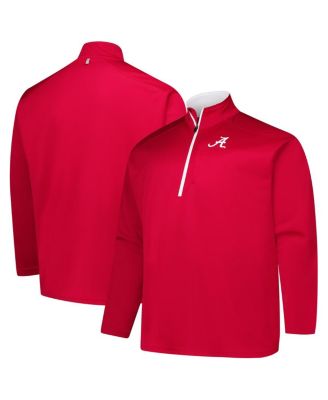 Fanatics - Men's Crimson Crimson Tide Big Tall Defender Quarter-Zip Top