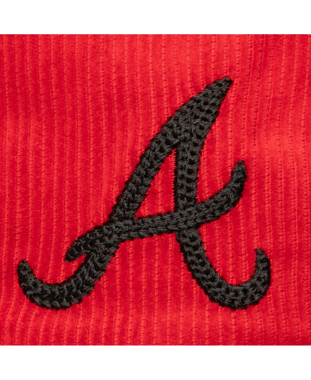 Mitchell & Ness Men's Red Atlanta Braves Corduroy Snapback Hat In Red