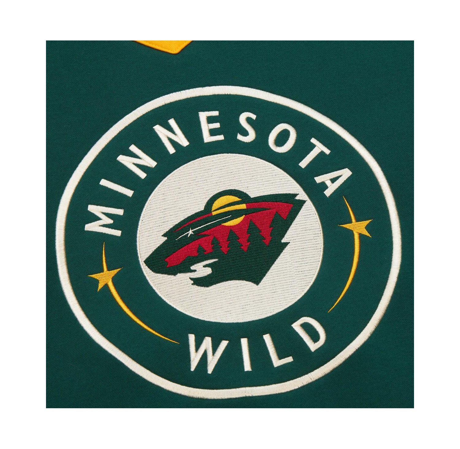 Men's Hunter Green Minnesota Wild Heritage Lace-Up Pullover Sweatshirt