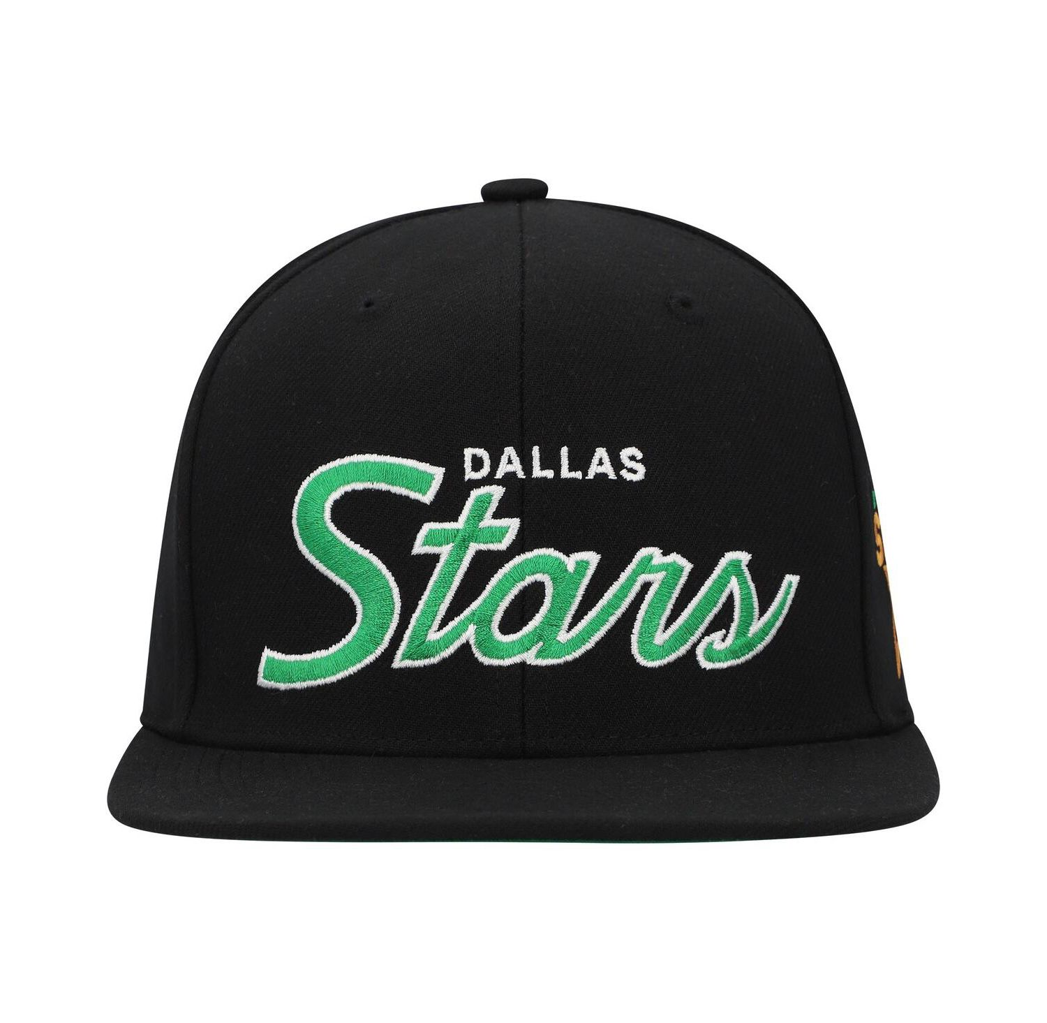 Men's Black Dallas Stars Core Team Script 2.0 Snapback Hat
