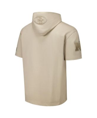 Men's Tan San Francisco 49ers Neutrals Capsule Short Sleeve Pullover Hoodie