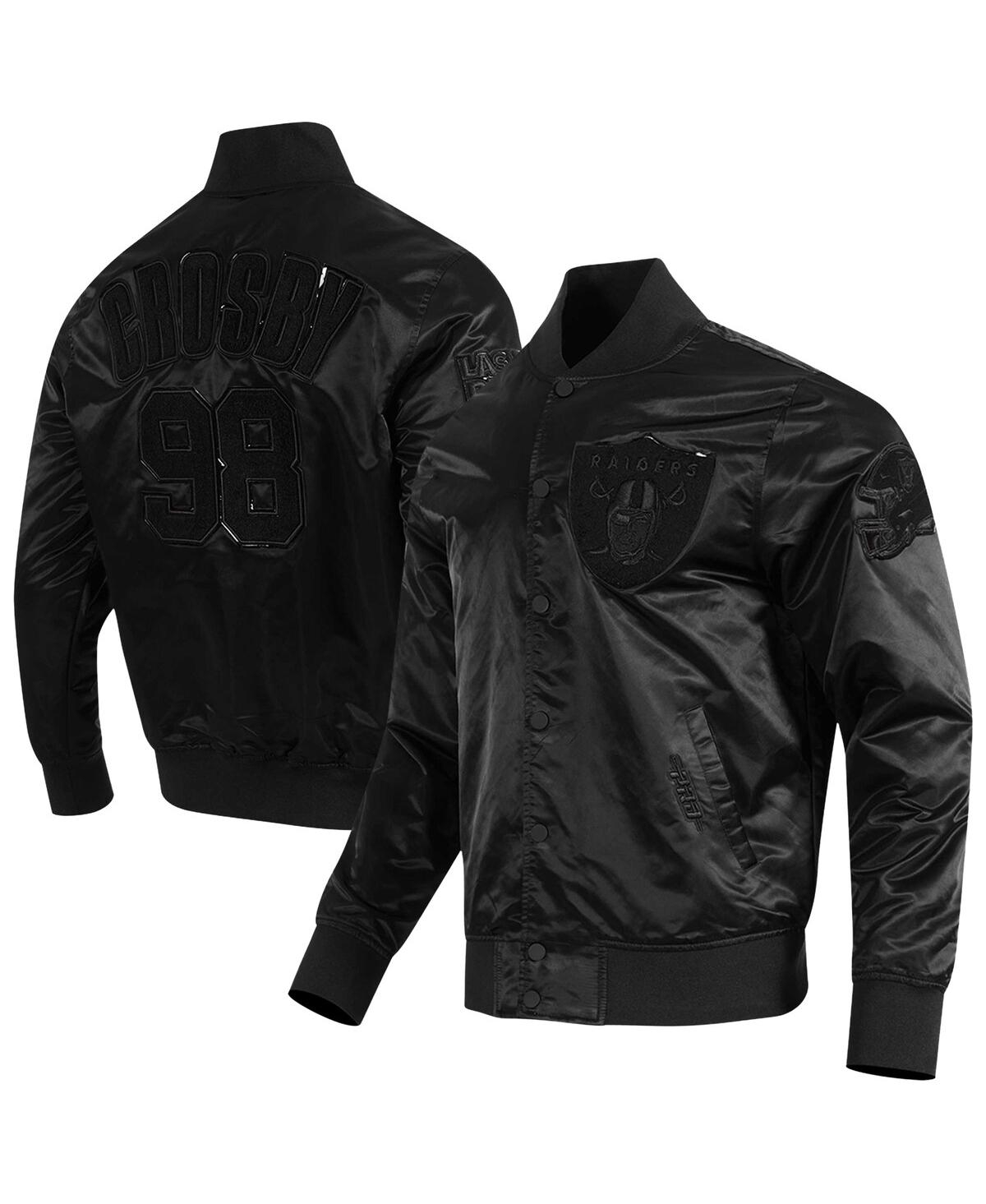Pro Standard Maxx Crosby Black Las Vegas Raiders Player Full-snap Jacket In Black