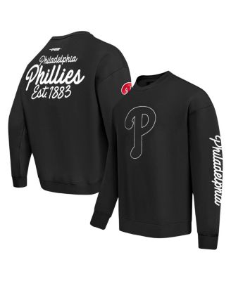 Pro Standard - Men's Black Philadelphia Phillies Paint The City Dropped Shoulder Pullover Sweatshirt