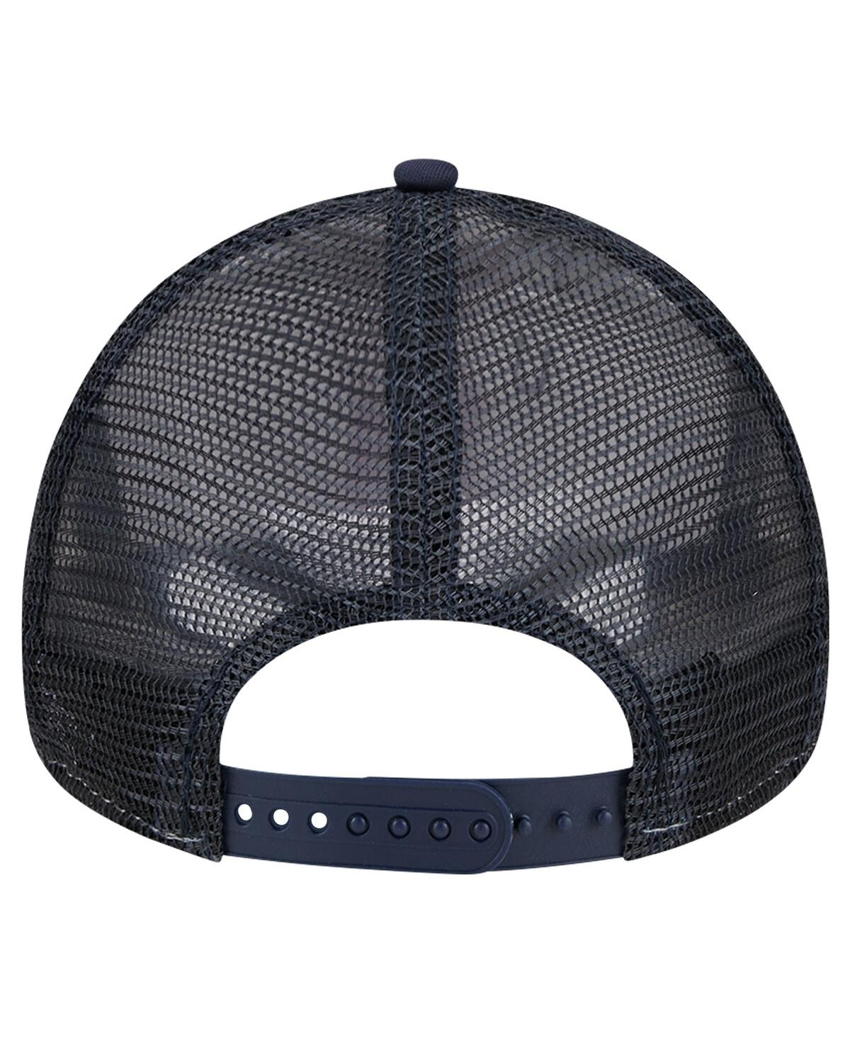 NEW ERA MEN'S WHITE/NAVY BOSTON RED SOX CHECKERED FLAG A-FRAME TRUCKER 9FORTY ADJUSTABLE HAT 