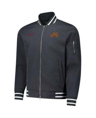 Men's Anthracite Minnesota Golden Gophers Full-Zip Bomber Jacket