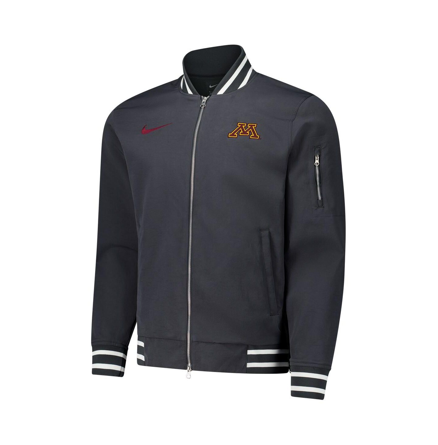 Мужская куртка Nike Anthracite Minnesota Golden Gophers Full-Zip Bomber — фото 3