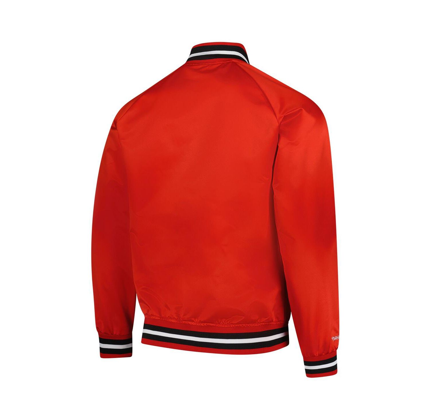 Men's Red Wisconsin Badgers Lightweight Satin Raglan Full-Snap Jacket