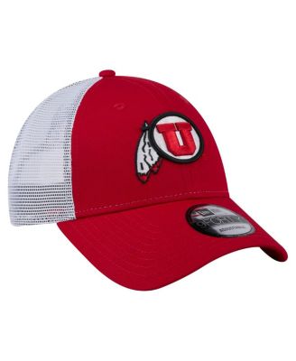 Men's Red Utah Utes Trucker 9FORTY Adjustable Hat