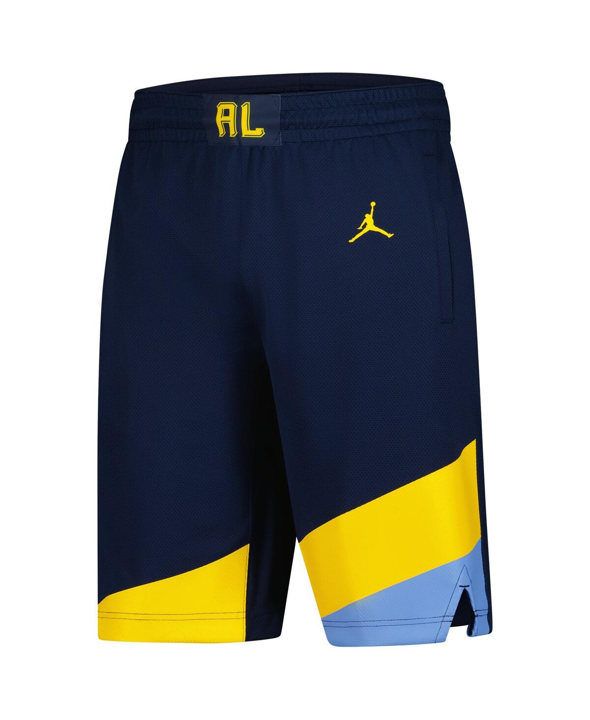 JORDAN MEN'SÂ NAVY MARQUETTE GOLDEN EAGLES REPLICA BASKETBALL SHORTS 