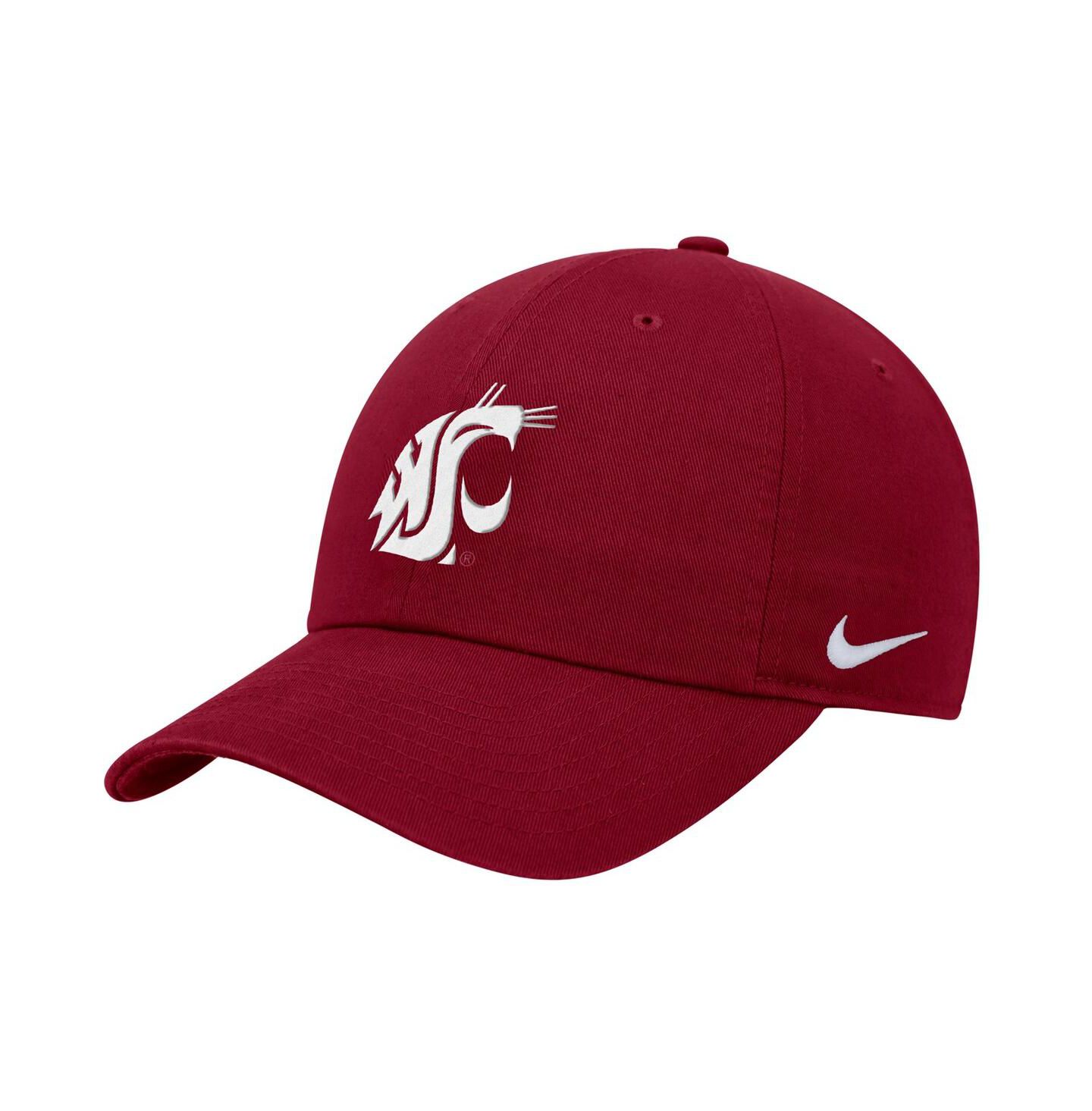 Мужская кепка Nike Crimson Washington State Cougars Club Adjustable Hat — фото 1