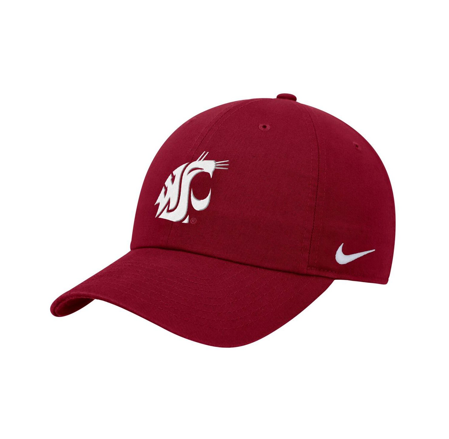 Men's Crimson Washington State Cougars Club Adjustable Hat