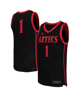 Jordan - Men's 1 Black San Diego State Aztecs Replica Basketball Jersey