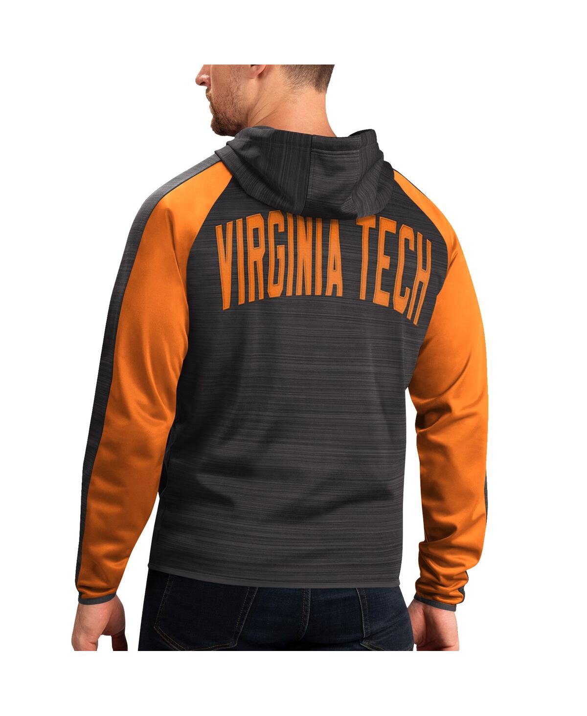 G-iii Sports By Carl Banks Men's Black Virginia Tech Hokies Neutral Zone Raglan Full-zip Track Hoodie Jacket In Black
