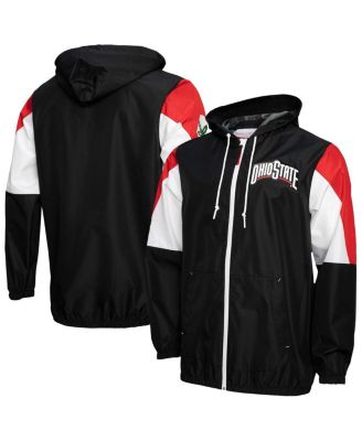 Mitchell & Ness - Men's Black Ohio State Buckeyes Throw It Back Full-Zip Windbreaker