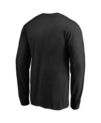 Men's Black Detroit Tigers Midnight Mascot Long Sleeve T-Shirt