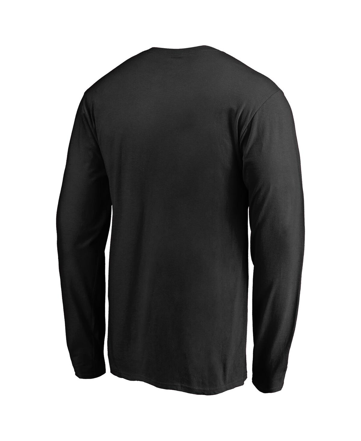 Fanatics Men's Black Detroit Tigers Midnight Mascot Long Sleeve T-shirt In Black