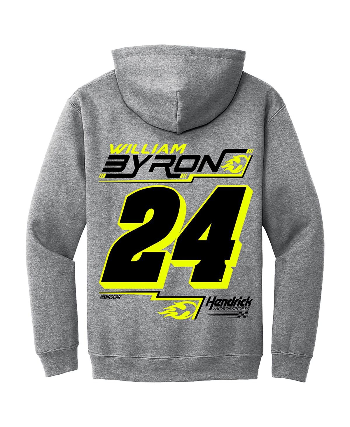 Hendrick Motorsports Team Collection Men's Heather Gray William Byron Extreme Pullover Hoodie In Heather Gray