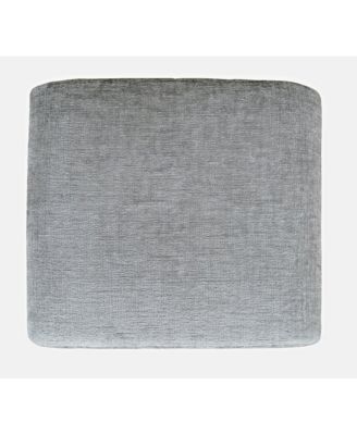 Luxury Curved Upholstered Waterfall Jacquard Petite Ottoman Bench - Set of 2