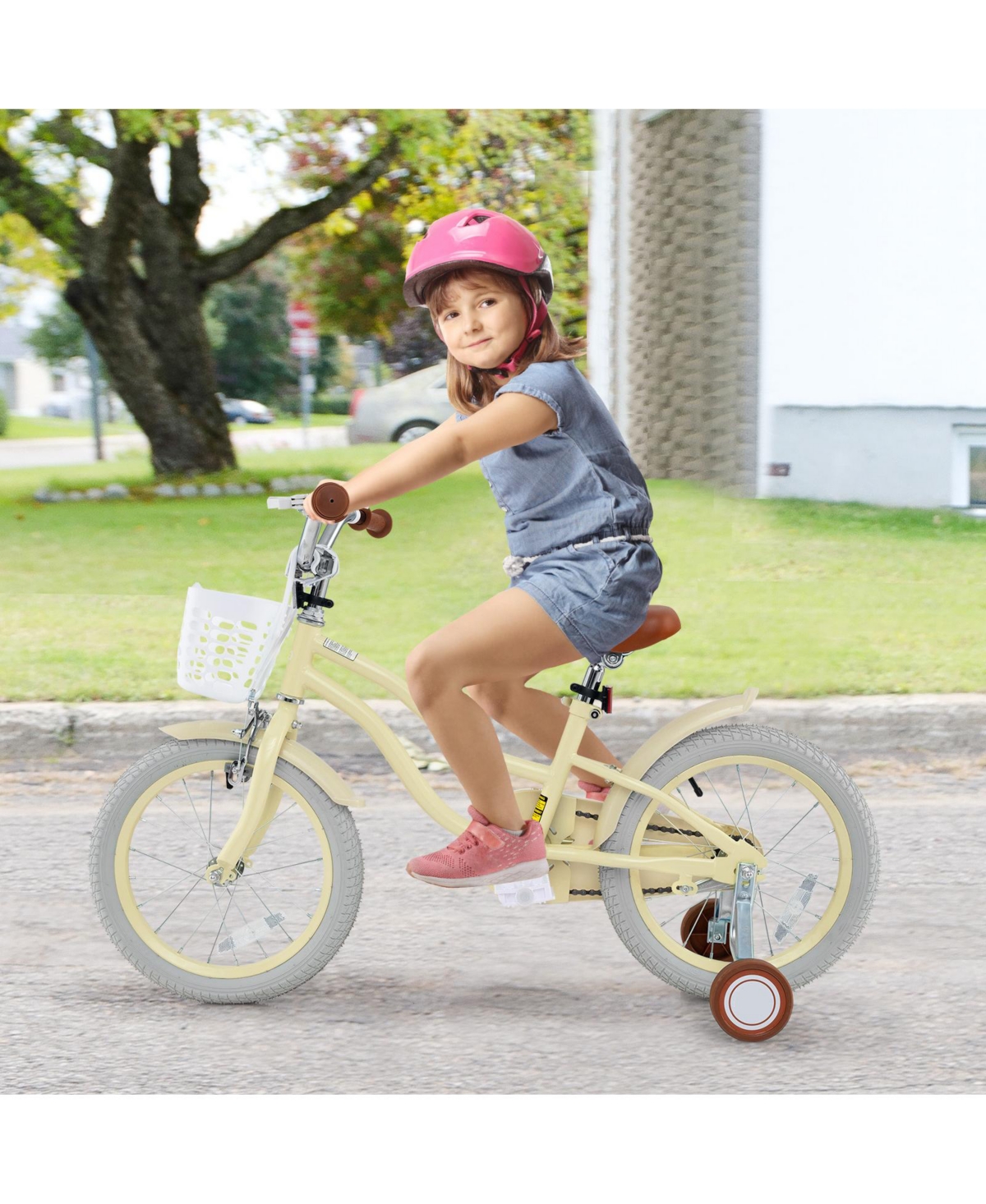 Kids Bike Adjustable with Training Wheels Ages 3-8 Years Olds