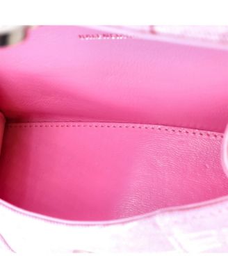 XS Hourglass Top Handle Bag BB Monogram Denim