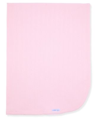 Newborn Girls Pointelle Reversible Swaddle Blanket