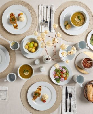 Tabletops Gallery Soleil 16-Pc. Ash White Set, Service for 4