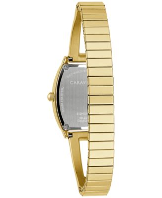 Women's Crystal Accent Gold-Tone Stainless Steel Expansion Bracelet Watch 22mm